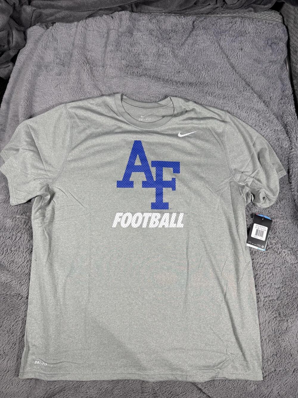Air Force Falcons Shirt Mens XXL Gray NCAA Football Nike Dri Fit Graphic Tee